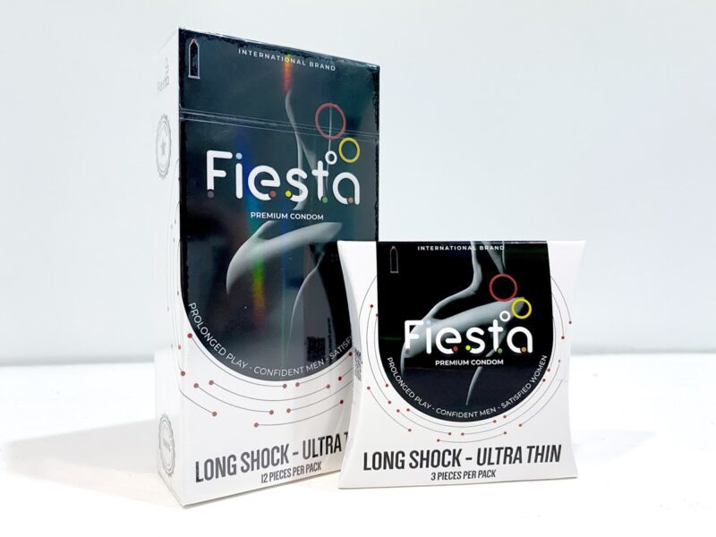 Bao cao su Fiesta® Long Shock – Ultra Thin hộp 12 chiếc và hộp 3 chiếc
